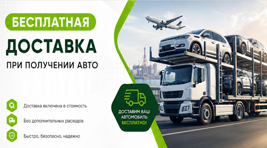 Акция! Бесплатная доставка по Красном Сулине при получении авто